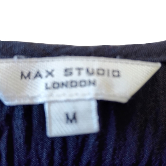 Max Studio Women's Flutter Sleeve Black Dress SZ M - Picture 2 of 6